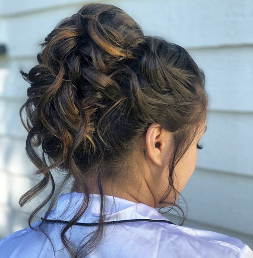 rachel's wedding hair and makeup shot